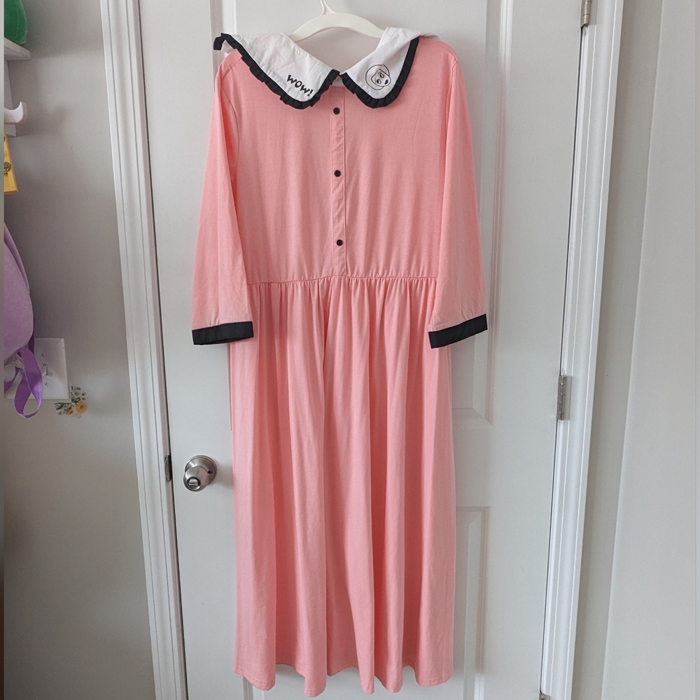 🍨Quirky long sleeves maxi collard maxi dress